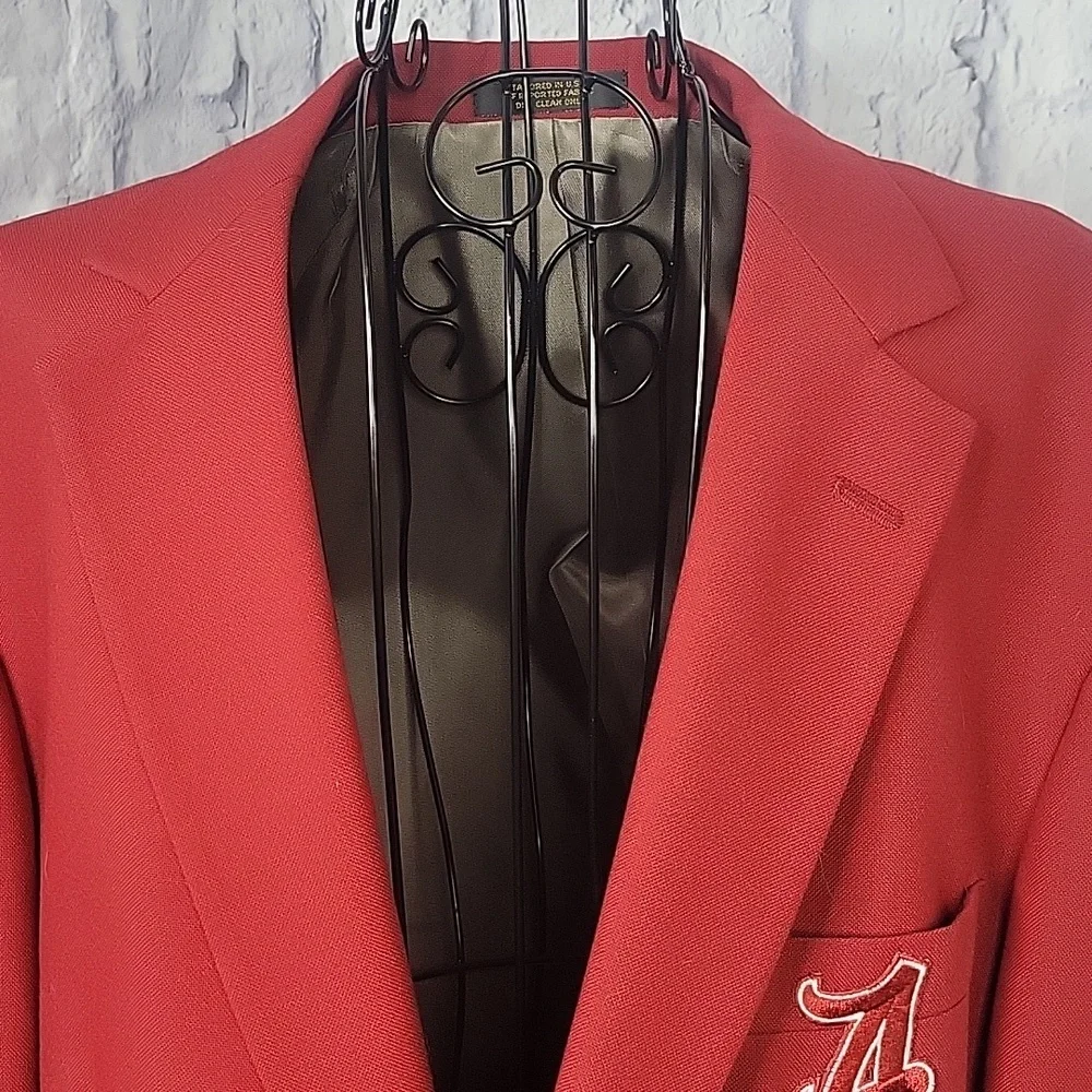 Hardwick Alabama Crimson Tide Blazer Red Gold Buttons NCAA Roll Tide‎ 42L